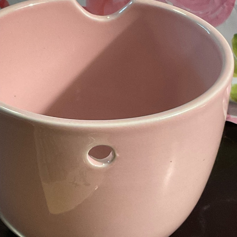 Pink Ramen Bowl with Chopsticks Set. Width 5” height 4.5” circumference 16” - Picture 3 of 8
